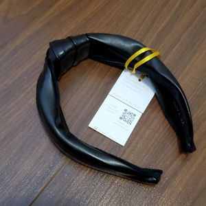 Faux leather headband